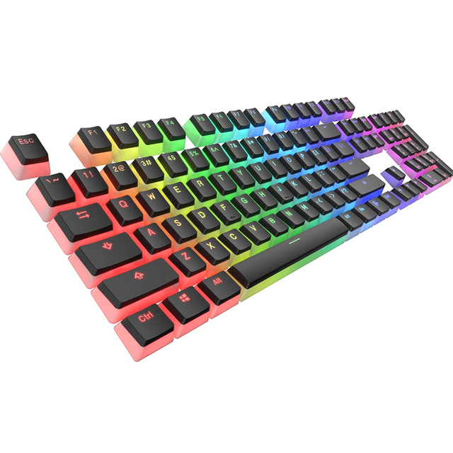 HZGAMER Pudding Keycap, Double Shot PBT OEM Profile Keycap Mechanical Keyboard Backlight Pudding Keycaps