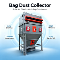 Nouvelle unité de dépoussiérage industrielle à sacs Pulse Bag avec poignées de levage, structure en acier, efficacité de 99 %, moteur de 15 kW pour matériaux de construction