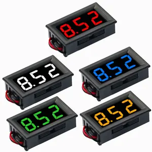 Voltímetro Digital de CC 4,5 V a 30V, voltímetro Digital, medidor de Panel de voltaje, rojo/azul/verde
