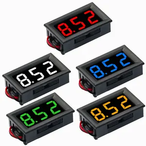 Digital Voltmeter DC 4.5V to 30V Digital Voltmeter Voltage Panel Meter Red/Blue/Green