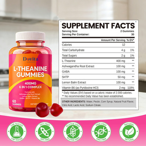 Cápsulas de L-Teanina 400mg, Complejo GABA, Suplemento Natural para Calma, Sueño y Concentración, Sin OMG, Marca Privada, Venta al Por Mayor, Suministro B2B - Product Image 2