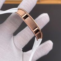 Dernière version 6701, montre sociale haut de gamme pour homme, entièrement sertie de diamants, boîtier en or rose 18 carats ajouré, mouvement mécanique automatique