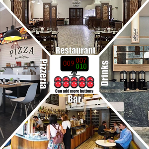 Système de sonnerie d'appel de client de <span class=keywords><strong>restaurant</strong></span> Système de sonnerie de table de <span class=keywords><strong>restaurant</strong></span> de restauration rapide 1 affichage de numéro à 3 chiffres 10 boutons étanches - Product Image 6