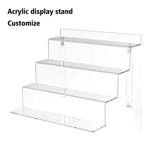 Présentoir en acrylique à plusieurs niveaux, support transparent transparent pour figurines d'<span class=keywords><strong>action</strong></span> à collectionner, <span class=keywords><strong>organisateur</strong></span> de <span class=keywords><strong>bijoux</strong></span> de parfum cosmétique - Product Image 1