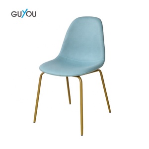 Silla del comedor moderna con patas doradas, muebles de tela de argos de terciopelo cómodos de estilo nórdico para <span class=keywords><strong>el</strong></span> hogar - Product Image 6