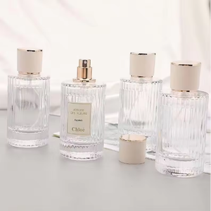 Glass <b>Perfume</b> <b>Bottle</b> Cylinder Shape Clear Surface Screw Cap Home Fragrance <b>30ml</b> 50ml Refillable - Product Image 4