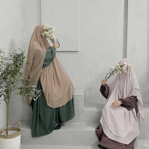 Hijab en Chiffon Imprimé Magnite <span class=keywords><strong>Bonnet</strong></span> <span class=keywords><strong>Turc</strong></span> Élégant pour Femmes Musulmanes, Khimar en Jersey à 3 Couches, Long Khimar et Hijab - Product Image 6