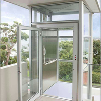 Porte de palier d'ascenseur moderne en acier inoxydable de haute qualité pour ascenseur domestique avec ouverture manuelle