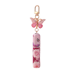 Nouveauté Bestseller Flacon de parfum miniature <span class=keywords><strong>en</strong></span> plastique de 5 ml, porte-clés avec breloque, design papillon, atomiseur rechargeable de 5 ml, portable pour les voyages - Product Image 6