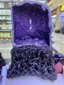 Grande cathédrale d'améthyste naturelle en vrac guérison grotte d'améthyste en forme de dôme magnifique géode d'améthyste pour la géomancie de magasin - Product Image 2