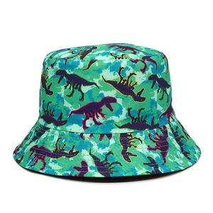 INS Popular-sombreros de pescador con estampado de bosque Tropical para mujer, sombrero de pescador de doble cara, moda de verano - Product Image 3
