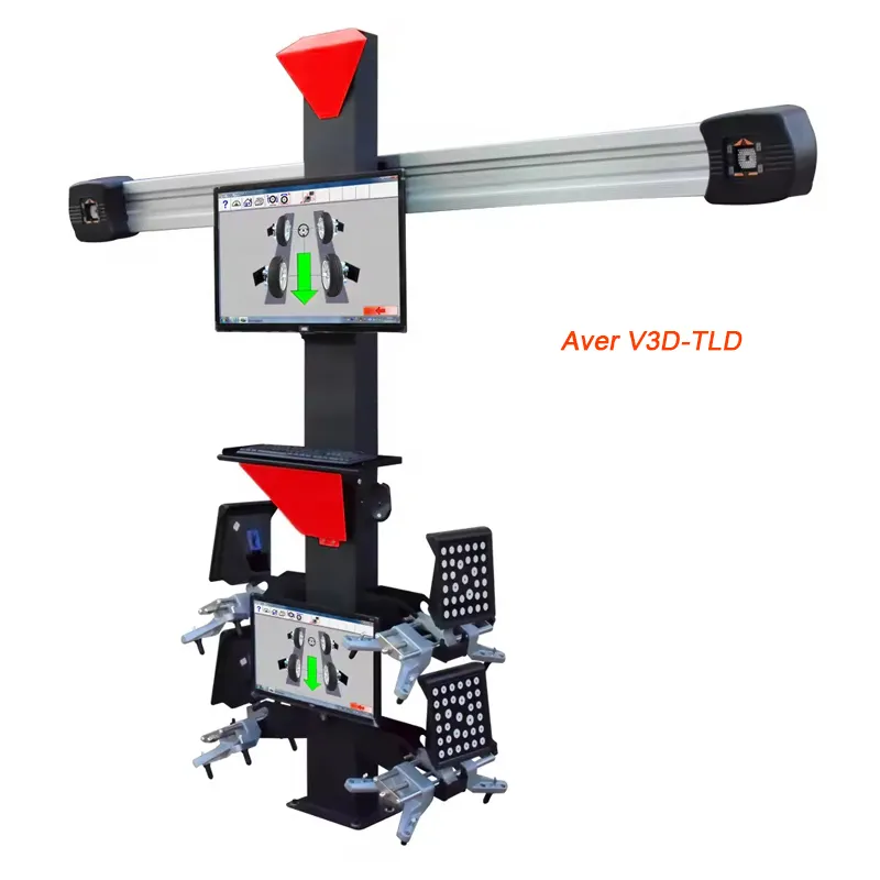 3d-radausrichtgerät / fahrzeug-ausrichtungsmaschine / autoreifen-ausrichtungsreparaturmaschine mit doppelscreen