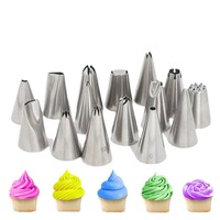 Ensemble de douilles de glaçage en acier inoxydable sans soudure pour décoration de petits gâteaux