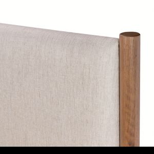 French Provincial Bed with Woven Cane <b>Panels</b> Light Wood Frame Carved <b>Headboard</b> Rattan Bed for Bedroom Home - Product Image 5