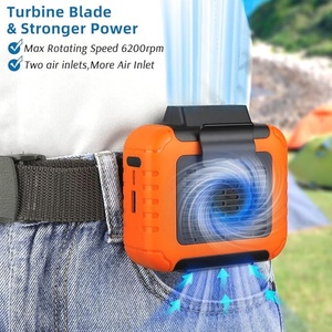 Portable 6000mAh Power Bank with <b>Three</b> Speed Options Wearable Outdoor Waist or Neck Fan English Operating Instructions - Product Image 4