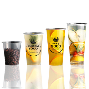 Venda Direta de Fábrica da China Copo Plástico PP Personalizado com Logo em Forma de U 16oz/500ml 24oz/700ml Tampa de 90mm para Chá de Bolhas - Product Image 1