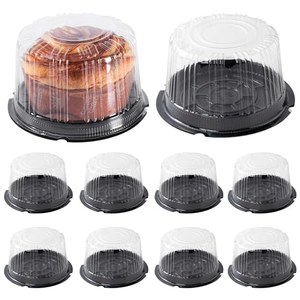 Boîte de rangement en plastique transparente pour gâteau en forme de dôme, personnalisable, 3/4/6/8/9/10/11/14 pouces, pour la pâtisserie, les desserts, les mariages, les anniversaires - Product Image 1
