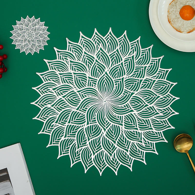 Crisantemo plateado giratorio