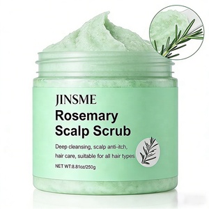 สครับขัดหนังศีรษะด้วยเกลือทะเลธรรมชาติ กรดอะมิโน และโรสแมรี่ สูตร 2-IN-1 ควบคุมความมัน ปลอบประโลม บำรุงเส้นผม รับผลิตแบบ OEM ปรับแต่งได้ - Product Image 1