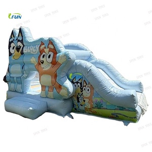 Maison <span class=keywords><strong>de</strong></span> rebond bleue pour enfants avec toboggan gonflable Combo Bouncer Party Rental Toddler Gonflable Jumping Blue Bouncy Castle Outdoor - Product Image 5