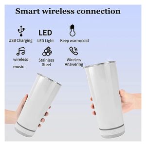 Thông minh <span class=keywords><strong>Bluetooth</strong></span> Tumbler số lượng lớn thép không gỉ chai nước ngoài trời với loa âm nhạc và mở chai có nắp đậy chai nước - Product Image 6