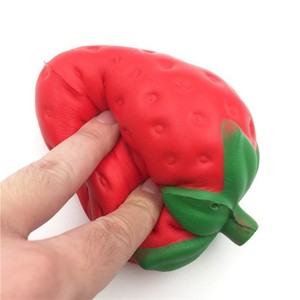 Large Size Strawberry Squeezing Toy Soft Slow Rebound Realistic Fruit Stress Relief Toy for Kids Adults - Product Image 3