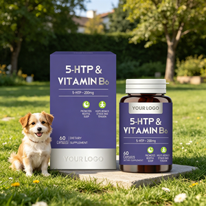 Cápsulas de 5-HTP 200mg con Vitamina B6, Suplemento Diario para el Cuidado del Sueño Relajante para Cachorros, Gatitos, Perros y Gatos - Product Image 6