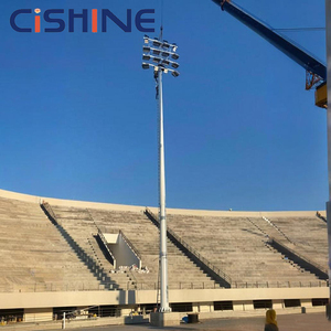 Оцинкованные опоры освещения Cishine 15м, 18м, 20м, 25м, 30м, 35м для светодиодных прожекторов на футбольных и бейсбольных стадионах с лестницей - Product Image 3
