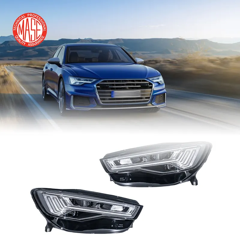 CZJF LED Head Lamp For AUDI A6 C8 Headlight For A6 2012 2013-2015 Does Not Come With Follow Up Upgrades For Audi C8 Five bars