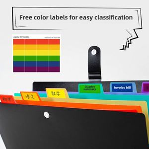 Lager Capacity A4 Rainbow Expanding <b>File</b> Organizer Multi-Layer Plastic Document <b>Folder</b> Expanding <b>File</b> Pouch Colorful Organ Bag - Product Image 4