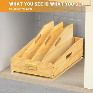 Organisateur de cuisine en bois multicouche à 4 niveaux, support de rangement pour vaisselle, ustensiles et matériel de cuisine - Product Image 4