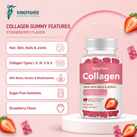 Compléments alimentaires en gommes de collagène hydrolysé OEM/ODM pour cheveux, peau et ongles avec biotine et multivitamines pour éclaircir la peau