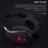 Casque de jeu sans fil avec microphone 2.4G+BT, support de charge + émetteur 2 en 1, prend en charge 7.1