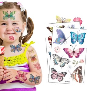 Serie farfalla <span class=keywords><strong>tatuaggi</strong></span> temporanei personalizzati per bambini braccio del corpo del tatuaggio adesivo stampato su carta - Product Image 1