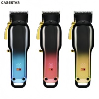 Kit de toilettage professionnel pour hommes OEM, moteur à vitesse constante 6900 tr/min, lame en acier inoxydable LED, charge USB, tondeuse à cheveux