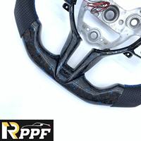 Rppf pour Hyundai Elantra N I30N I20N Kona N Volant en cuir en fibre de carbone personnalisé 2019-2025 Support avec affichage LED