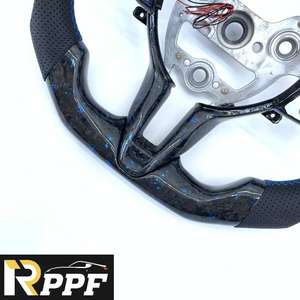 Volante de Cuero y Fibra de Carbono Personalizado Rppf para <span class=keywords><strong>Hyundai</strong></span> Elantra <span class=keywords><strong>N</strong></span> I30N I20N <span class=keywords><strong>Kona</strong></span> <span class=keywords><strong>N</strong></span> 2019-2025 con Soporte para Pantalla LED - Product Image 3