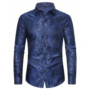 <span class=keywords><strong>Chemise</strong></span> <span class=keywords><strong>Homme</strong></span> Personnalisable à Imprimé Floral, Style Smart Casual, Respirante, Infroissable, Haute Qualité, Bouton Unique, Manches Longues, <span class=keywords><strong>Luxe</strong></span>, Affaires - Product Image 2
