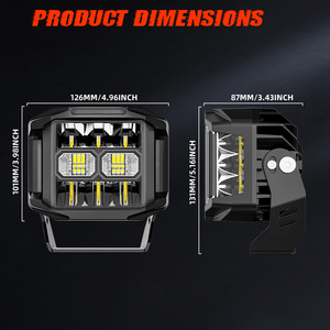 122W Super Bright Side Shooter Ditch Light Alta potencia Impermeable A Pilar Luz DE TRABAJO - Product Image 6