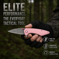 Couteau de poche pliant à lame Damas, manche G10, personnalisable, vente en gros, pour camping et collection, idéal comme cadeau, production rapide d'échantillons