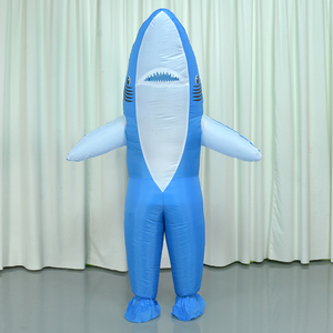 <span class=keywords><strong>Costume</strong></span> de requin <span class=keywords><strong>gonflable</strong></span> personnalisé à prix bon marché pour enfants fête d'halloween avec promotion de personnes animées - Product Image 2