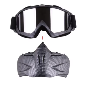 Demi-<span class=keywords><strong>casque</strong></span> <span class=keywords><strong>de</strong></span> moto <span class=keywords><strong>avec</strong></span> protection des yeux-<span class=keywords><strong>Casque</strong></span> ouvert et <span class=keywords><strong>visière</strong></span> détachable-Compatible lunettes/masque - Product Image 4