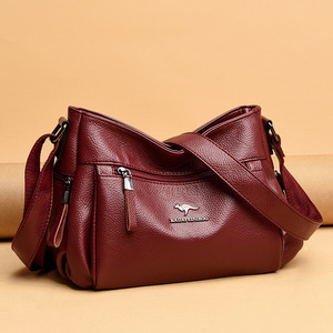 Portable PU <b>Leather</b> Women Shoulder <b>Bags</b> Travel Multi-Layer Classic <b>Soft</b> Surface Vintage - Product Image 5