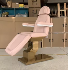 <span class=keywords><strong>Table</strong></span> <span class=keywords><strong>de</strong></span> <span class=keywords><strong>massage</strong></span> électrique pour salon <span class=keywords><strong>de</strong></span> beauté, base en acier inoxydable doré, vente chaude, prix bas - Product Image 4