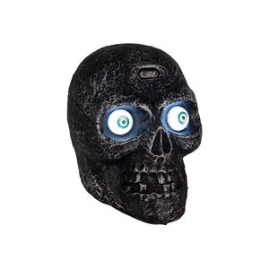 Calavera di Halloween con luce LED e suono, a batterie, ideale per decorare, spaventare e creare atmosfera nelle feste a tema. - Product Image 3