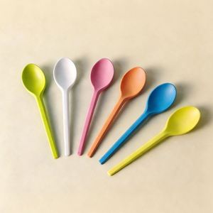 Cuillères à dessert jetables biodégradables, cuillères à glace pour fêtes, cuillères à yaourt, vaisselle écologique en amidon de maïs - Product Image 2