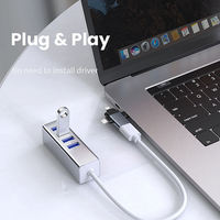 Adaptador Hub USB-C OTG 3 en 1 con Micro USB Tipo C, USB 3.0 y Salida de CC para Teléfonos Móviles (S23/S22/Macbook/iPhone 14/13/12)
