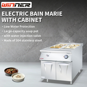 Bain-marie électrique commercial à 4 bacs en acier inoxydable, chauffe-plats pour restaurant, buffet, traiteur, machine de maintien au chaud des aliments - Product Image 3