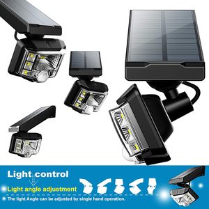 Foco Solar Exterior Impermeable IP65, Luces Solares Ajustables con Sensor de Movimiento, Lámpara de Seguridad de Pared con 8 LED, Luz de Jardín de 6000K - Product Image 6