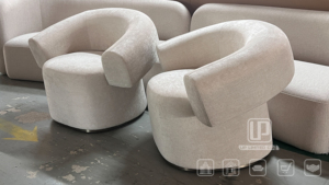 Sillas de Salón Modernas sin Brazos, Tapizadas en Tela, para Sala de Estar, Venta al Por Mayor - Product Image 3